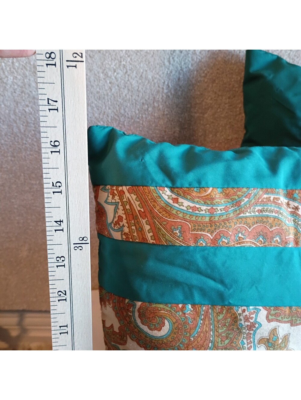 Pier 1 Imports Chair Cushions Set Of 2 Floral Reversible Beach House Summer Teal - Picture 8 of 9